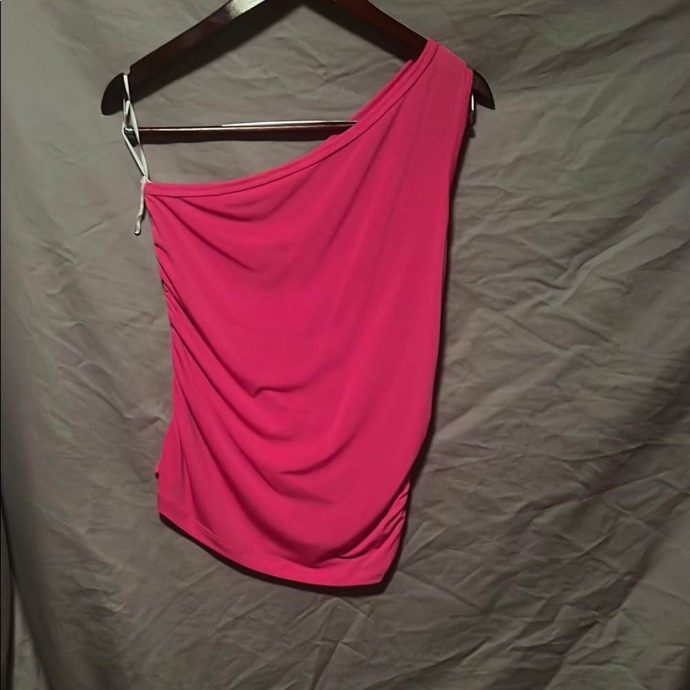 Pink One-Shoulder Top